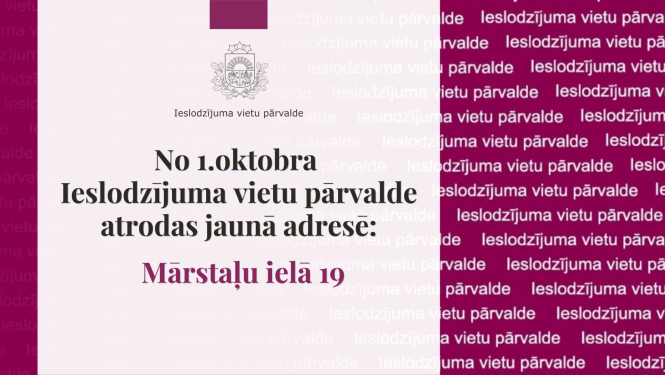 IeVP jauna adrese: Mārstaļu iela 19